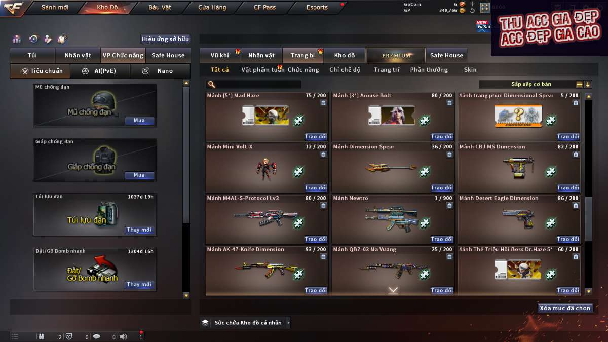 shop acc cf uy tin gia re